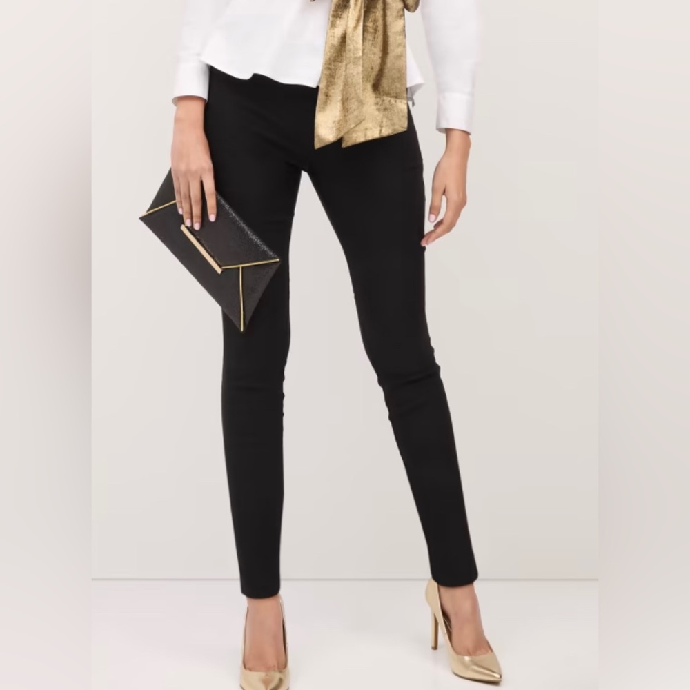 New York and Company Charcoal Gray, Large Tall slim leg pull on elastic waist